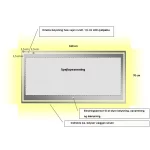 Teknisk Tehning Trendy badeværelsesspejl med spejlvarme belysning og touch-sensor 160x70 cm