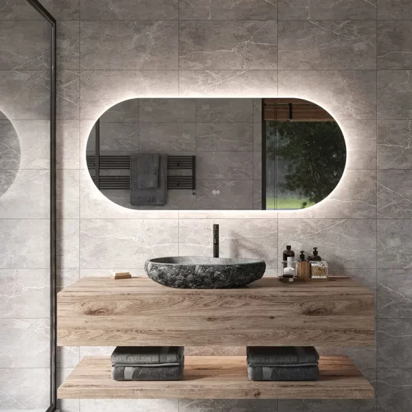Grote Ovale Design Badkamer Spiegel Met Licht 160 Cm 2