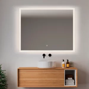 Freja spejl med lys farveskift 100x80 cm