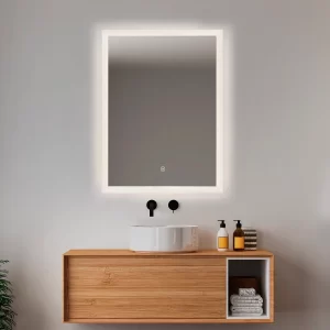 Freja spejl med lys farveskift 60x80 cm