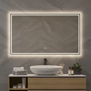 Moderne Badevaerelses Spejl Varme Belysning Beroringssensor 120X70 1