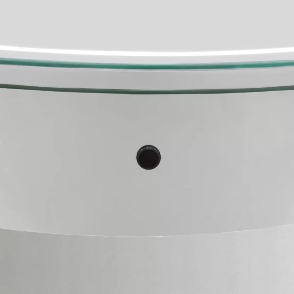 Sensor flot ovalt badevaerelsesskab med lys 45x90 cm