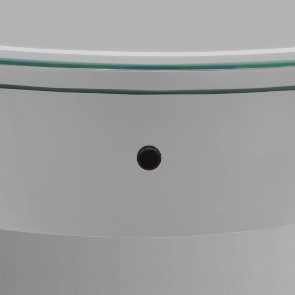 Sensor moderne rundt badevaerelsesskab med lys 80x80 cm