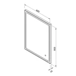 Teck design Sif spejl med 4000K LED lys - 60x80 cm