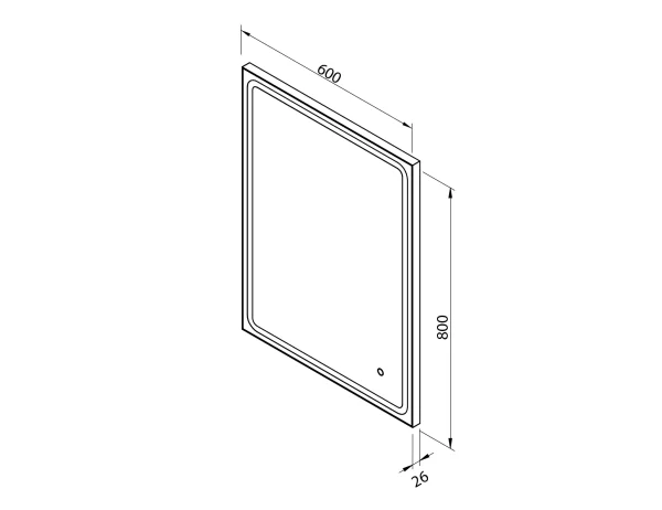 Teck design sif spejl med 4000k led lys - 60x80 cm