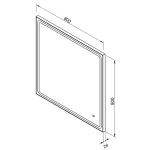 Sif spejl med 4000K LED lys - 80x80 cm