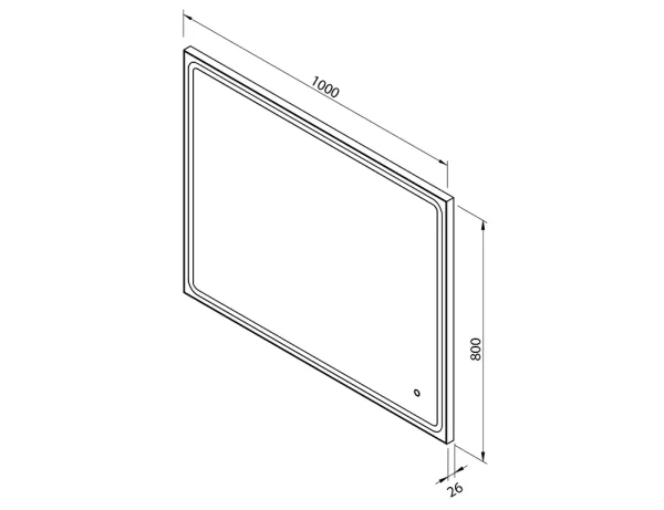 Teck design sif spejl med 4000k led lys 100x80 cm