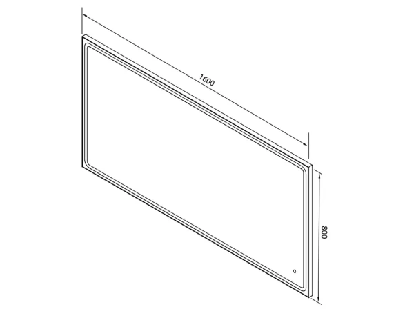 Teck design sif spejl med 4000k led lys 160x80cm