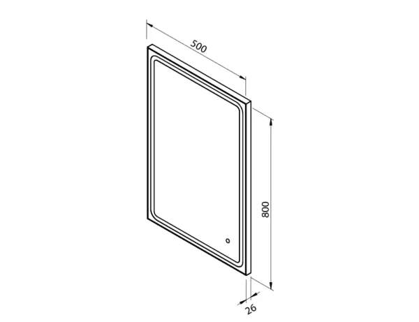 Sif spejl med 4000k led lys - 50x80cm