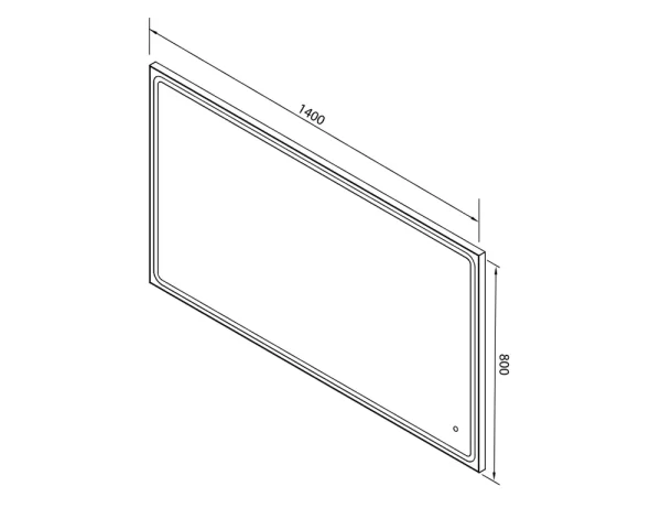 Teck design sif-spejlet med 4000k led-lys 140x80 cm