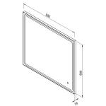 Teck Design Sif spejl med 4000K LED lys - 90x80 cm