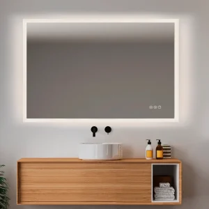Freja spejl med antidug og farvetemperatur fra 3000-6000K 120x80