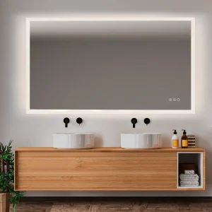 Freja spejl med antidug og farvetemperatur fra 3000-6000K 140x80