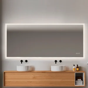 Freja spejl med antidug og farvetemperatur fra 3000-6000K 180x80 cm
