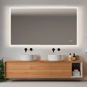 Freja spejl med antidug og LED lys 140x80