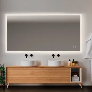 Freja spejl med antidug og LED lys 160x80