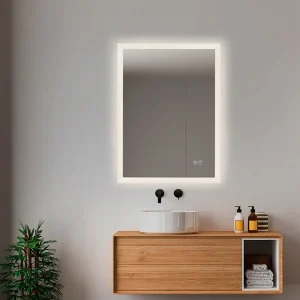 Freja spejl med antidug og LED lys 60x80