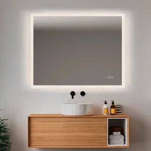 Freja spejl med antidug og LED lys 100x80