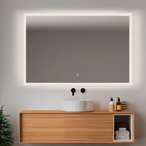 Freja spejl med lys farveskift 120x80