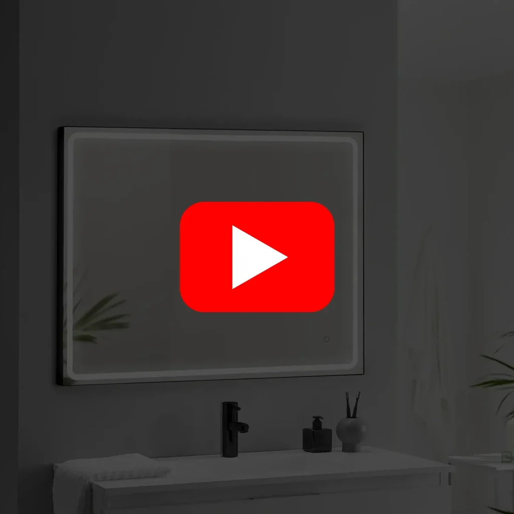 Video af spejl i 120×80 cm med LED-lys og justerbar farvetemperatur